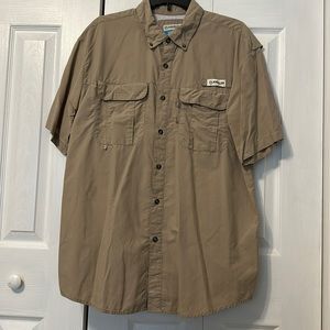 Magellan Outdoors Relaxed Fit Men’s Button Down Shirt (Fish Gear), Size medium